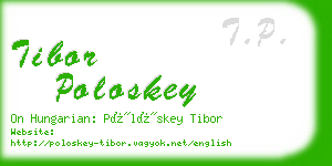 tibor poloskey business card